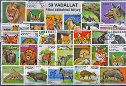 Állatok (csak vad)-50 klf. bélyeg, a csomagban 2 komplett sor és 2 db értékes blokk
