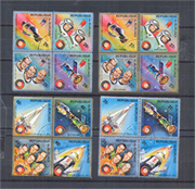 1975. Amerikai szovjet űrkutatás Apoll-Szojuz, 16 érték bélyeg