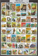 Állatok (négylábú, hal, madár, stb.)  310 klf.bélyeg. A csomagban 18 klf.komplett magas katalógusértékű sor és 4 db blokk                       