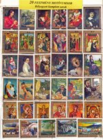 18 komplett festmény motívum sorcsomag, magyar bélyegkiadások