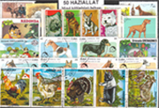Állatok (csak házi)-55 klf. bélyeg, a csomagban 6 komplett sorrozat