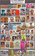 Híres emberek - 200 klf. bélyeg,  a csomagban 10  különféle magas katalógus értékű sorozat