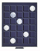 MBS érmés doboz (30 keretes)   műanyag átlátszó fedéllel alumínium bőröndhöz