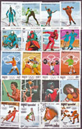 Olimpia-100 klf. bélyeg, a csomagban 3 komplett sorozat 