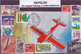 20 magyar repülés bélyeg +  carte-maximum