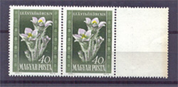 1950 . Virág (I.)  jobb oldalon üres mezővel 40 filléres