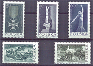 1964. Lengyel nép harca az elnyomás ellen 1939-1945 5 érték bélyeg