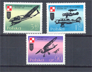 1971. Háborus repülőgépek, 3 érték bélyeg