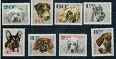 1969. Kutyák 8 érték bélyeg