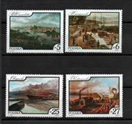 1984.Visztula folyó festményen  4 érték  bélyeg
