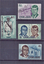 1966. Kennedy, 4 érték bélyeg