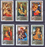 1974.  Karácsony 6  érték bélyeg, festmény bélyegek