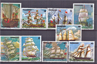1979. Vitorlás hajók (festmény bélyegek) 9 érték bélyeg