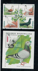 1994. Galambok sorozat +  blokk, sorozat 4 érték bélyeg