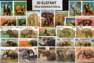 Elefántok-22 klf. bélyeg