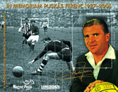 2007 In memoriam Puskás  Ferenc 1927-2006 A LEMEZBÖRZE ,...PLUSZ MAGAZIN 100. LAPSZÁMA 2007. (fogazott, sorszámozott, enyves)